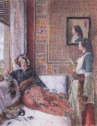 John Frederichk Lewis RA Hhareem Life,Constantinople (mk46) oil painting artist